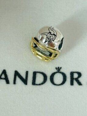 Pandora Minnesota Vikings Football Helmet Charm Pendant